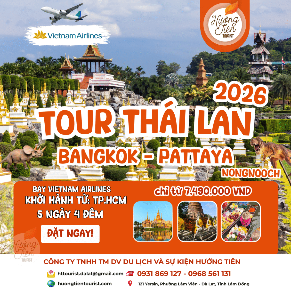 tour thái lan bay Vietnam Airlines