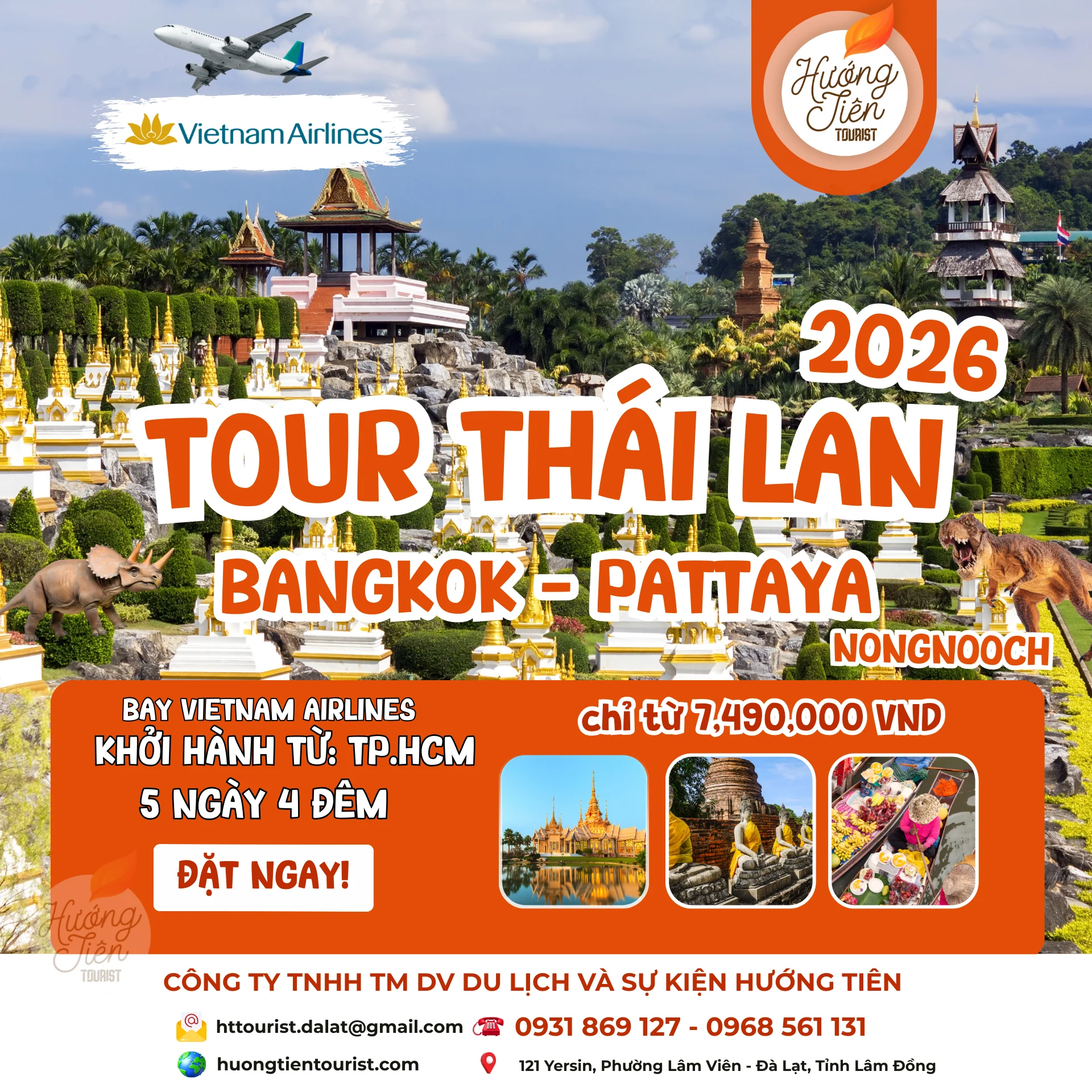 tour thái lan bay Vietnam Airlines