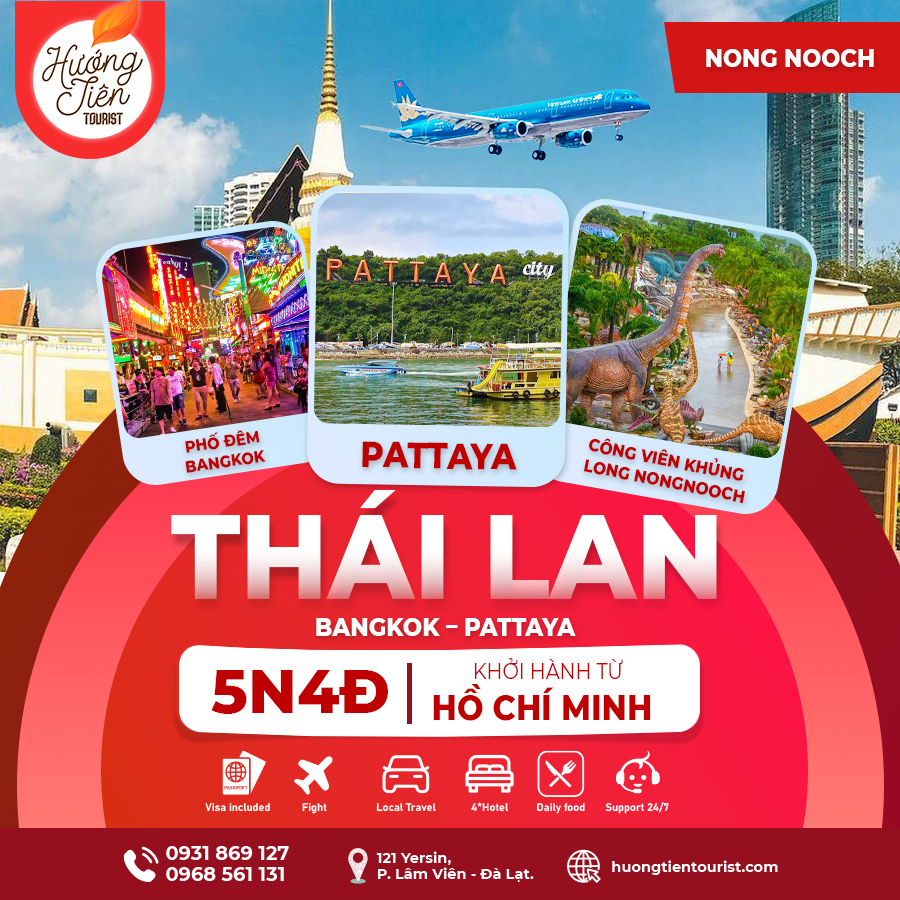 TOUR THÁI LAN: Bangkok - Pattaya | Bay Vietnam Airlines 5N4Đ