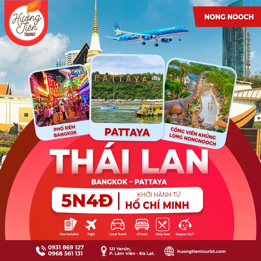 TOUR THÁI LAN: Bangkok - Pattaya | Bay Vietnam Airlines 5N4Đ