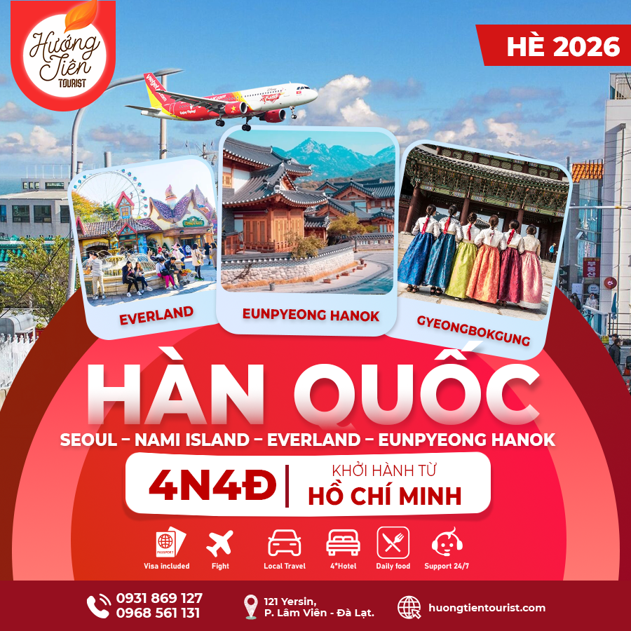 TOUR HÀN QUỐC - MÙA HÈ 2026 Vietjet Air | TP. HCM