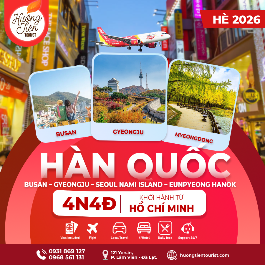 TOUR HÀN QUỐC MÙA HÈ 2026 - Bay Vietjet | TP. HCM