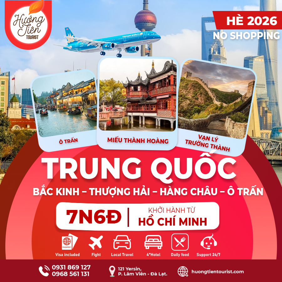 TOUR TRUNG QUỐC-MÙA HÈ 2026 | VietNamAirline | TP.HCM