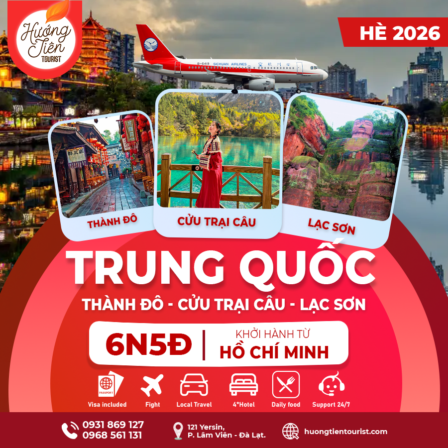 TOUR TRUNG QUỐC-MÙA HÈ 2026 | Sichuan Airlines | TP.HCM