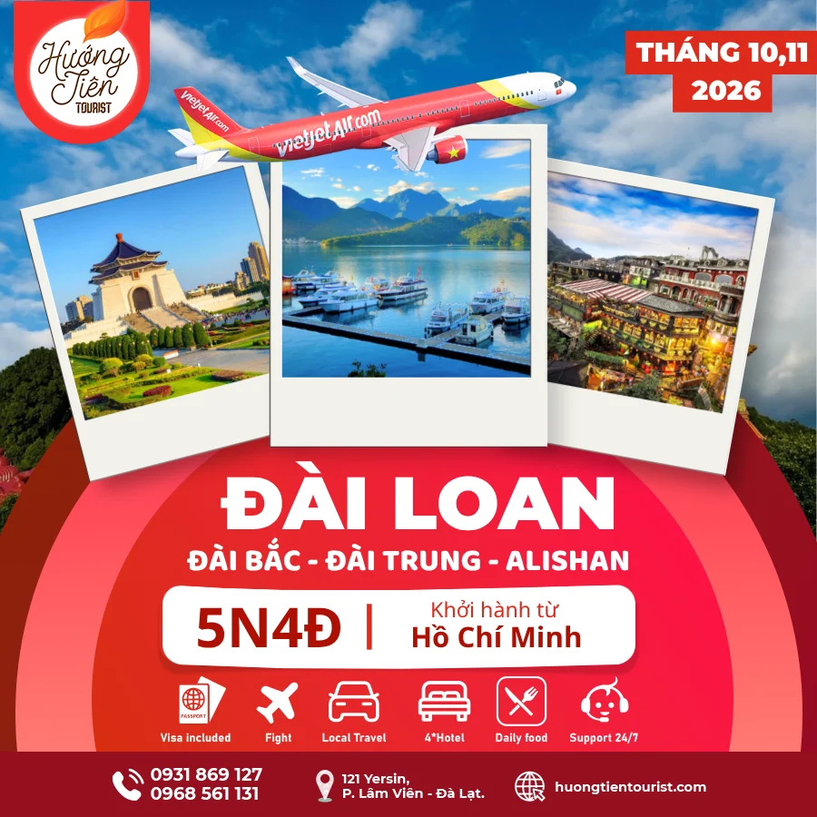 TOUR ĐÀI LOAN - THÁNG 10,11/2026 | Vietjet Air| TP.HCM