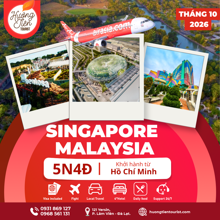 TOUR SINGAPORE-MALAYSIA-THÁNG 10/ 2026 | Scoot Airlines+Air Asia|TP.HCM