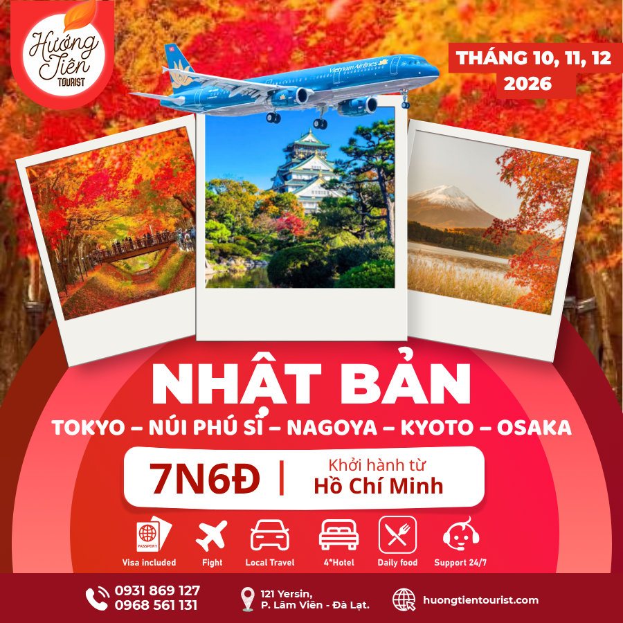 TOUR NHẬT BẢN - THÁNG 10,11, 12/ 2026 | VIETNAM AIRLINES| TP.HCM