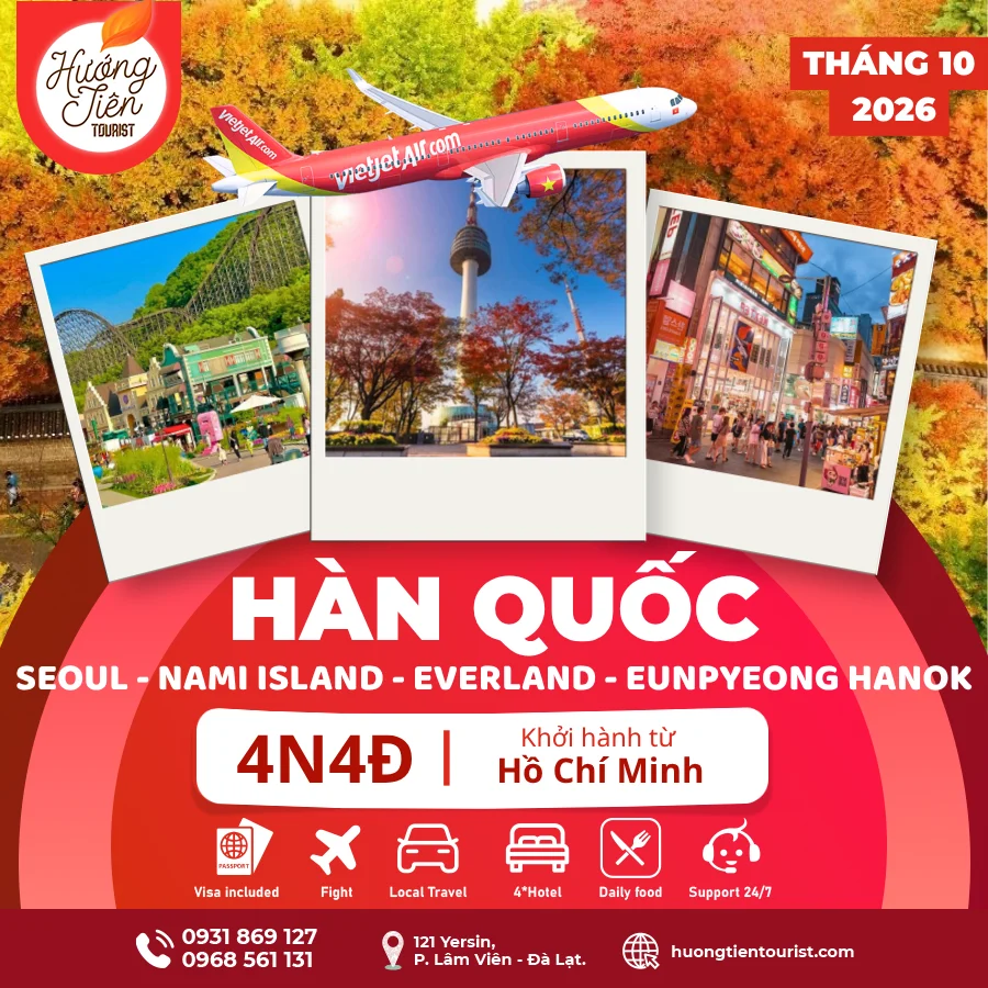 TOUR HÀN QUỐC – THÁNG 10/ 2026 | Vietjet Air| TP.HCM