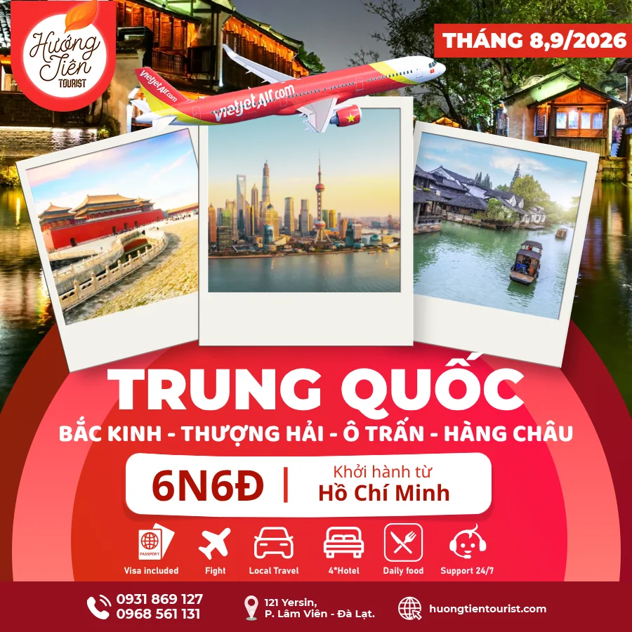 TOUR TRUNG QUỐC - THÁNG 8,9/2026 | VietJet Air| TP.HCM