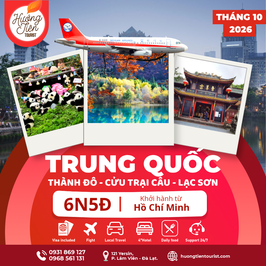 TOUR TRUNG QUỐC-THÁNG 10/2026 |Sichuan Airlines| TP.HCM