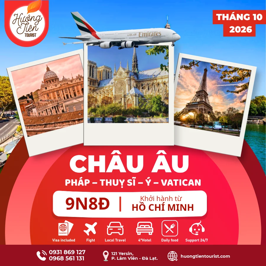 TOUR CHÂU ÂU- THÁNG 10/2026 | Emirates - Turkish| TP.HCM