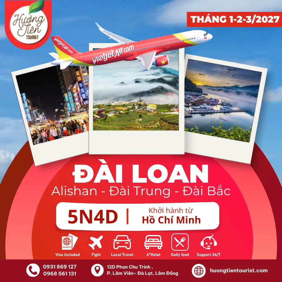 TOUR ĐÀI LOAN - THÁNG 1,2,3/2027 | Vietjet Air| TP.HCM