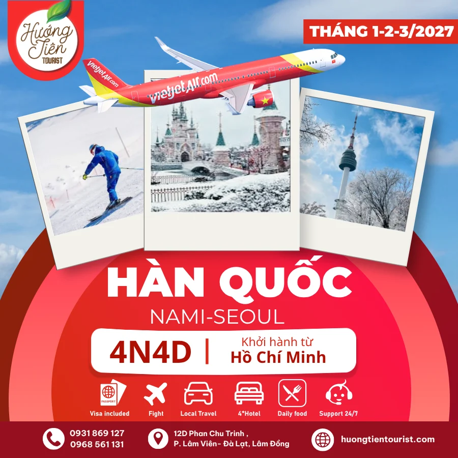 TOUR HÀN QUỐC – THÁNG 1/ 2027 | Vietjet Air| TP.HCM