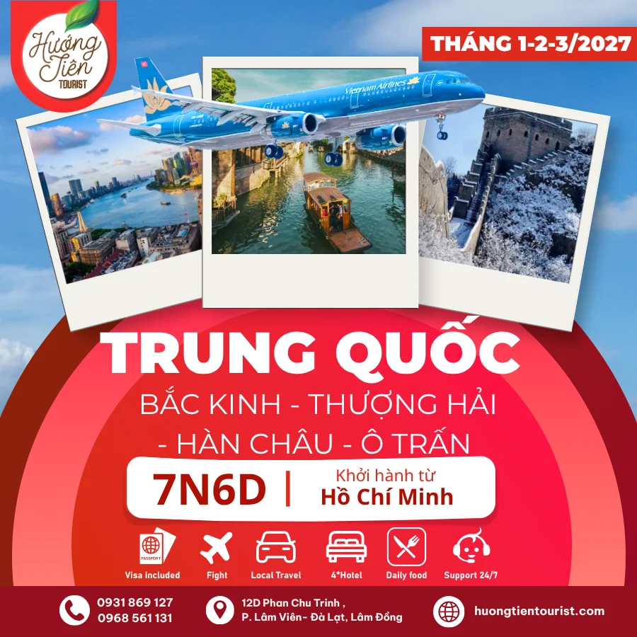 TOUR TRUNG QUỐC-THÁNG 1,2,3/2027 |Vietnam Airline| TP.HCM